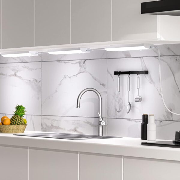 led Under Cabinet Task Lighting for Kitchen Plug-in Closet Light dimmable Under Cabinet Light 3 Color 3000K/4000K/5000K for Kitchen Garage Counter/Sink Area 12 inch - Image 6