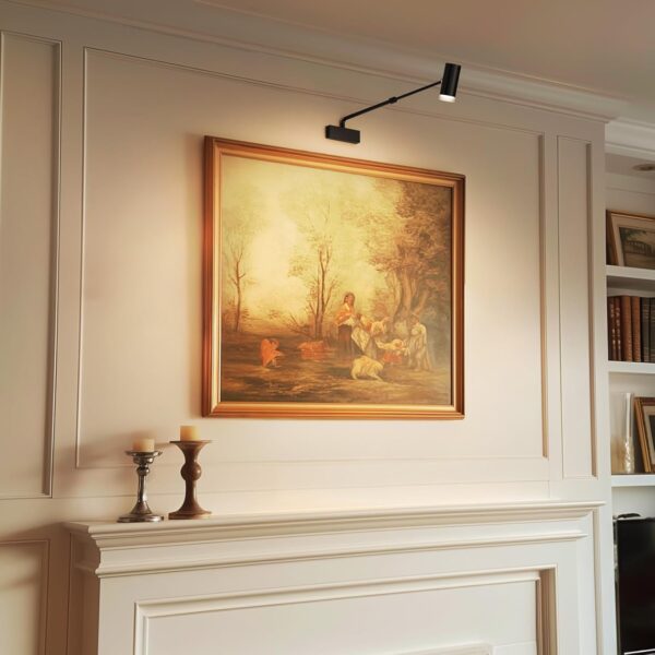 Battery Operated Picture Light, Adjustable Length Wireless Art Light for Paintings CCT Dimmable Rechargeable Picture Light with Remote Control for Gallery Reading Dartboard Bathroom - Image 9